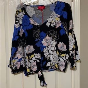Jennifer Lopez Floral Print Blouse XL NEW NWT